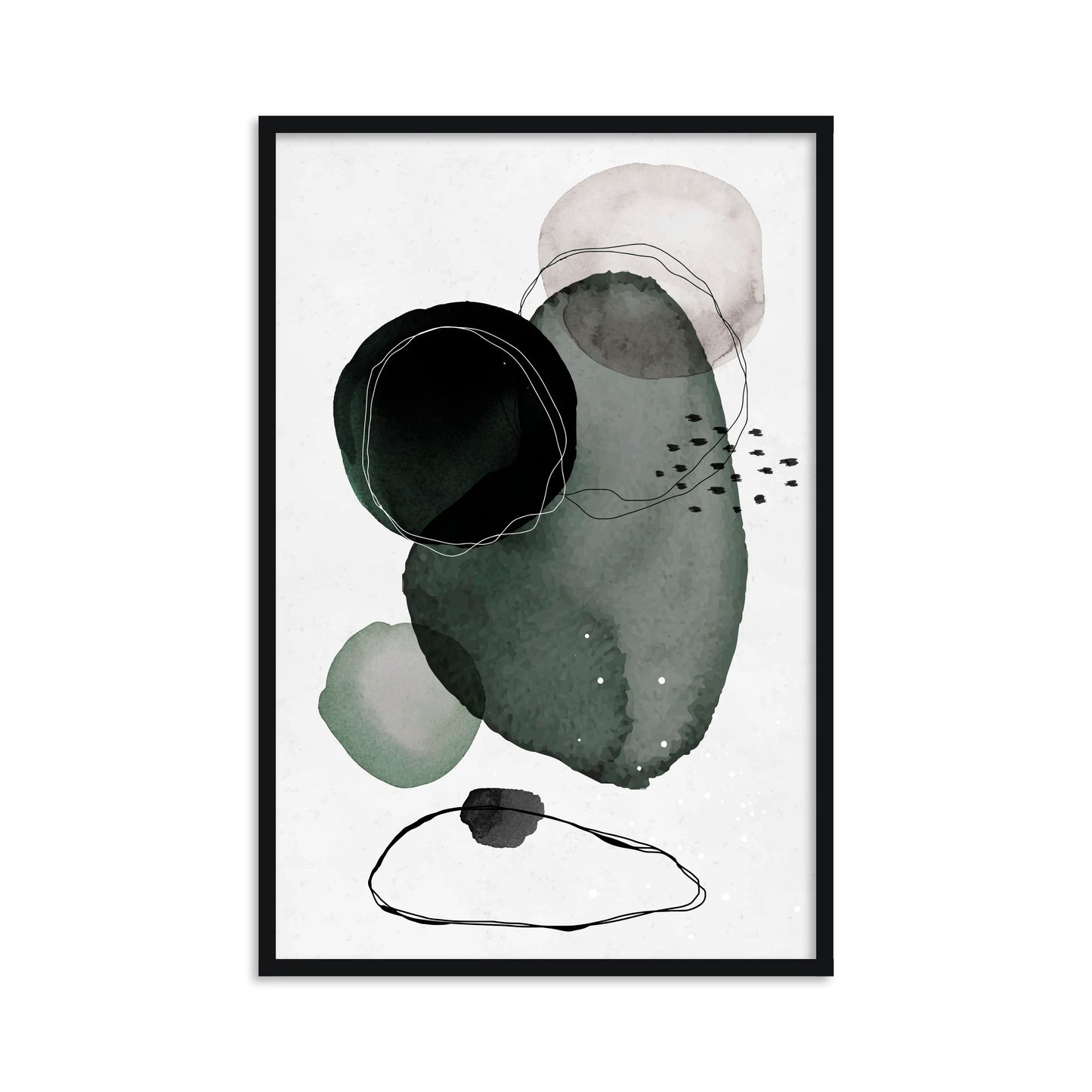 Ink Black White Painting | Abstract Fine Art