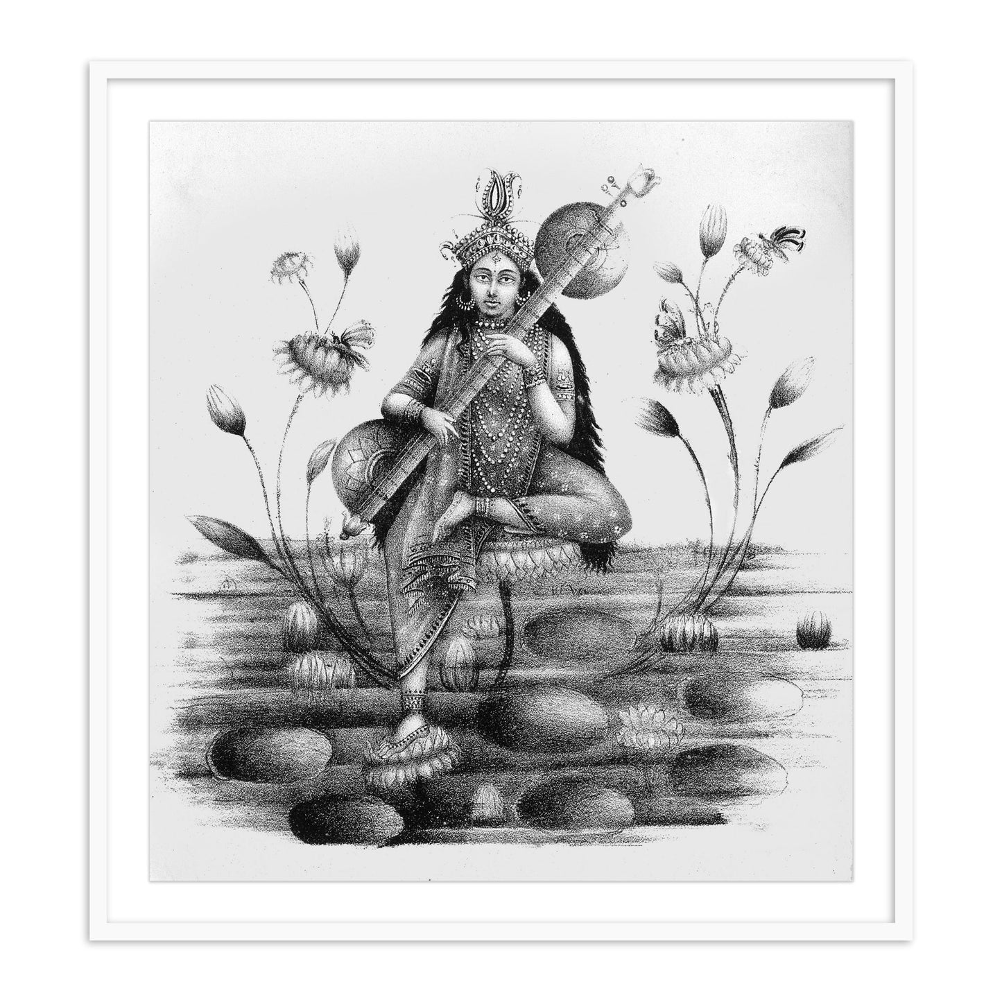Sarasvati Holding a Musical Instrument - The Atrang