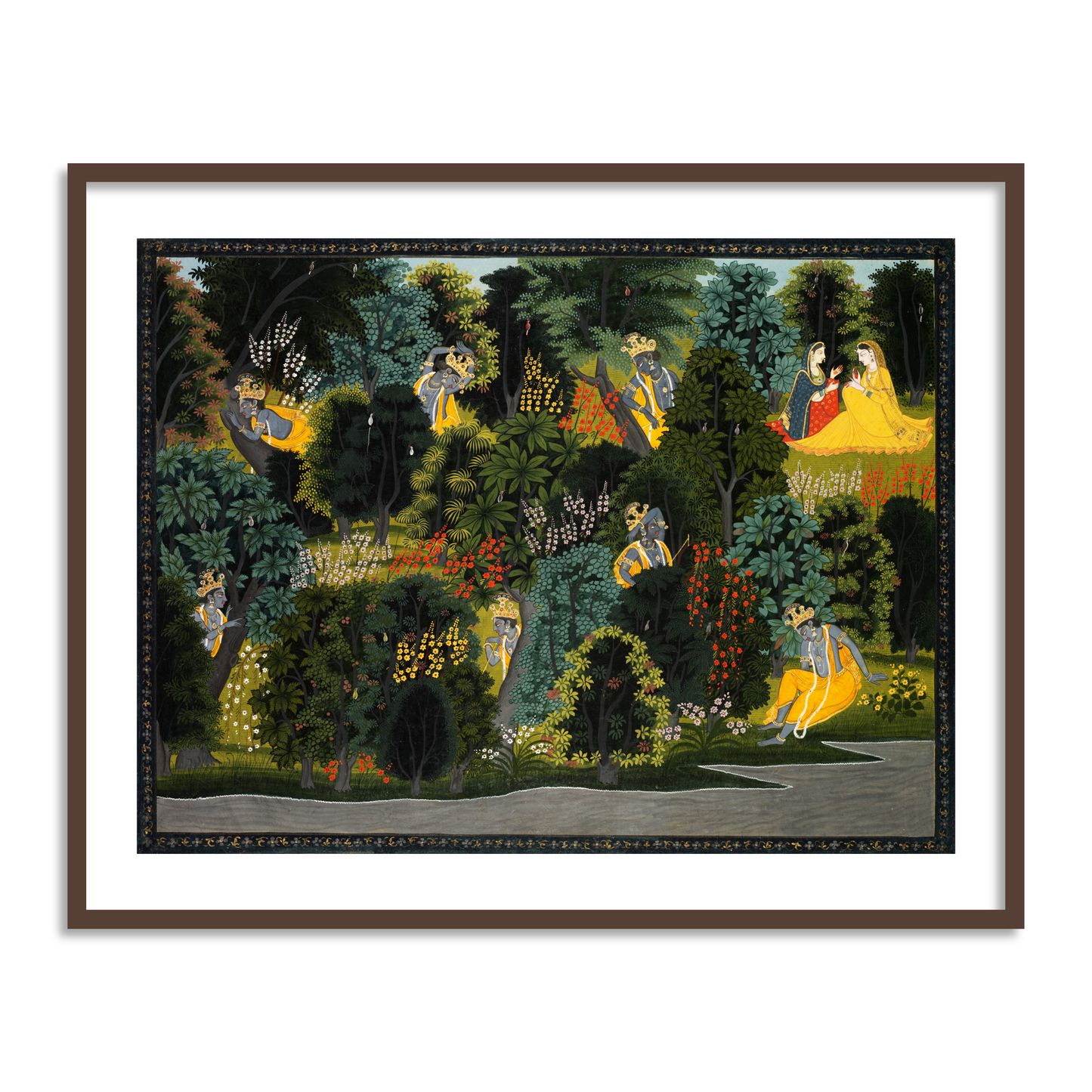 Krishna Longing for Radha | Indian Folk Art Painting for Home Decor