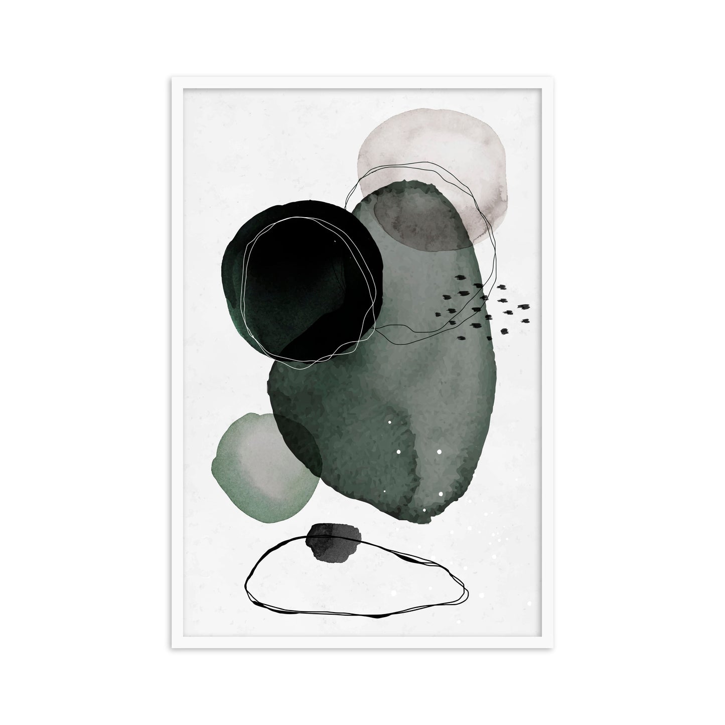Ink Black White Painting | Abstract Fine Art