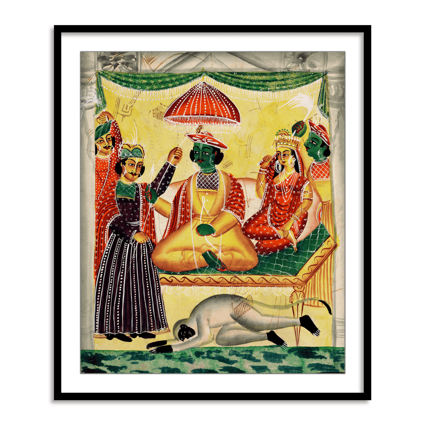 Rama and Sita Kailghat Framed Wall Art - The Atrang