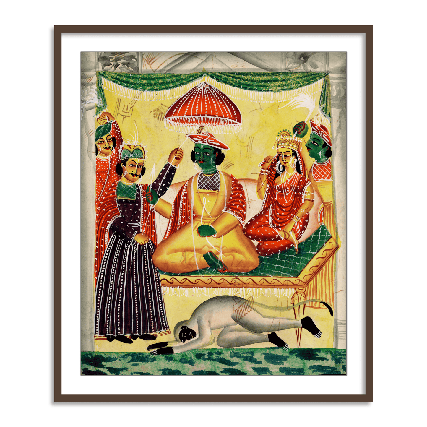 Rama and Sita Kailghat Framed Wall Art - The Atrang