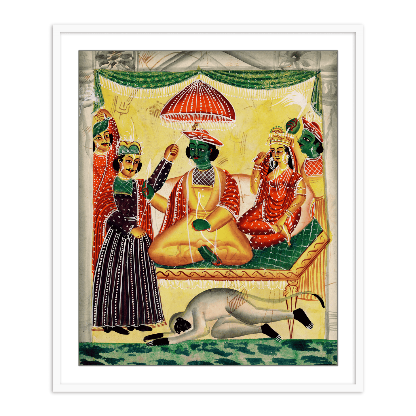 Rama and Sita Kailghat Framed Wall Art - The Atrang