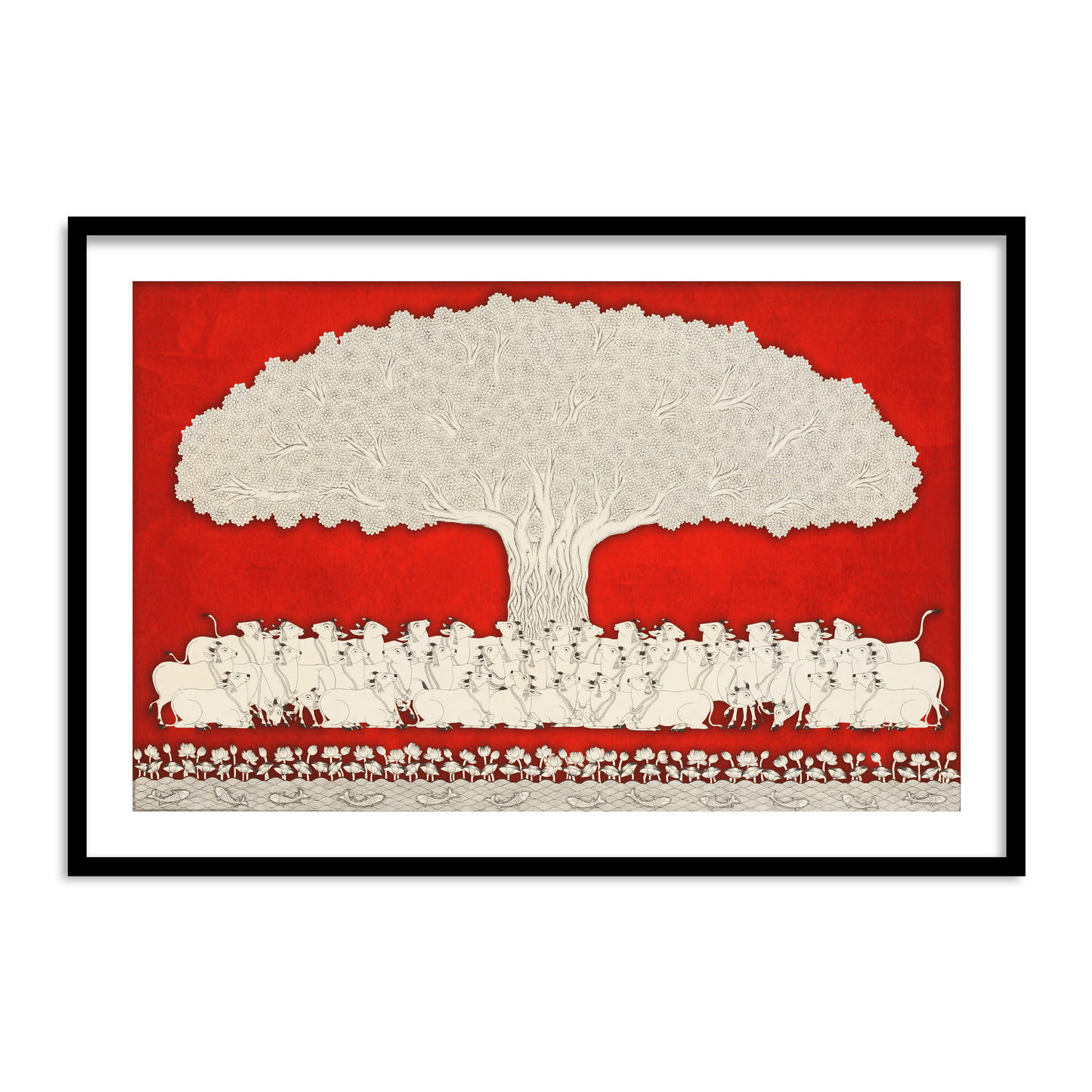 Celebrating the Tree of Life | Phad painting wall art | Pichwai Artwork