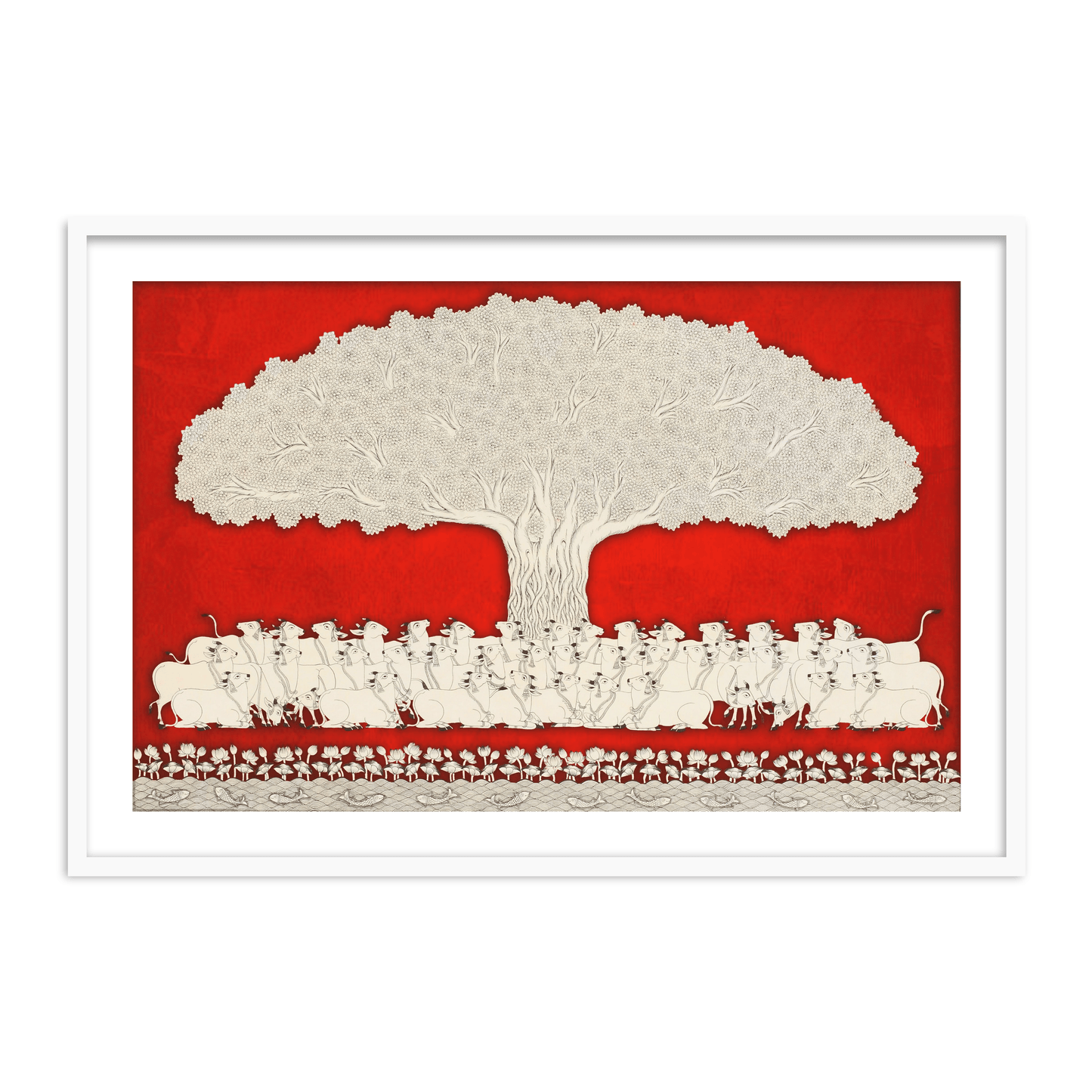 Celebrating the Tree of Life | Phad painting wall art | Pichwai Artwork