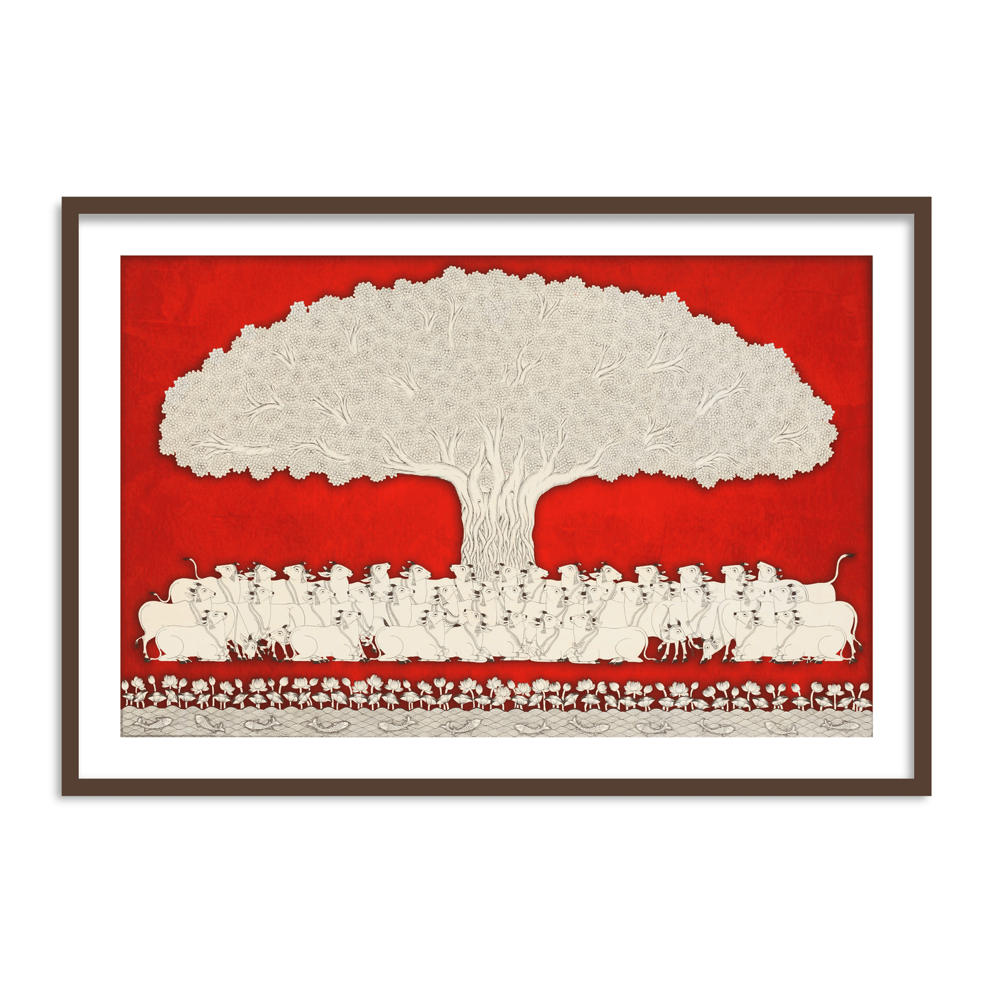 Celebrating the Tree of Life | Phad painting wall art | Pichwai Artwork