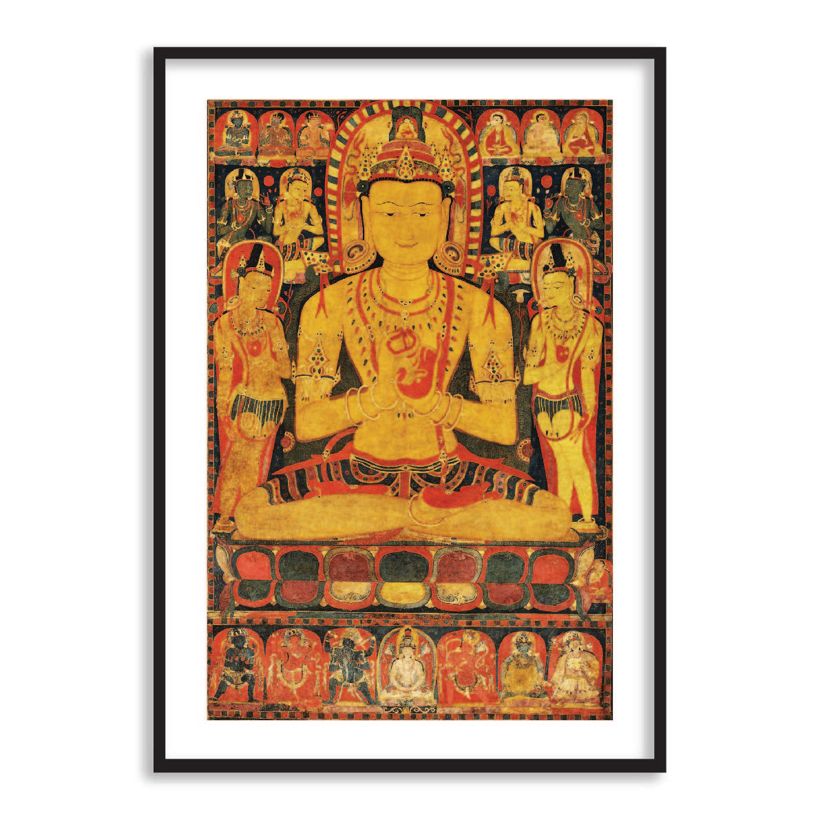 Tantric Buddha Tibetan Art Painting for Home Wall Decor - The Atrang