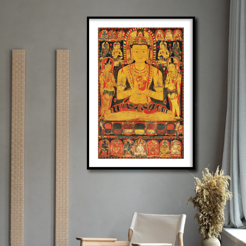 Tantric Buddha Tibetan Art Painting for Home Wall Decor - The Atrang