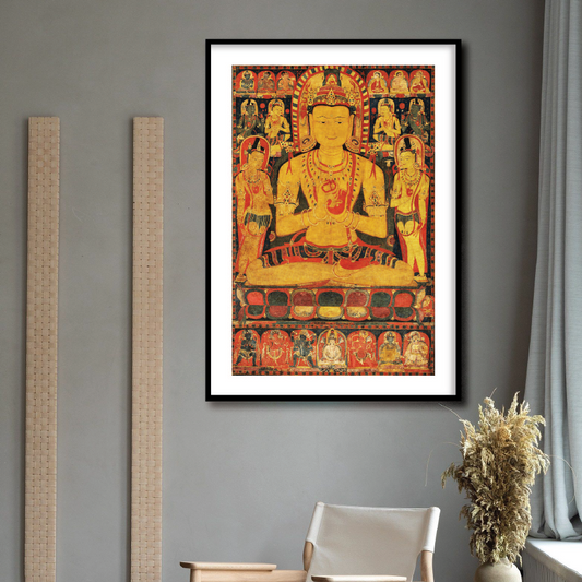 Tantric Buddha Tibetan Art Painting for Home Wall Decor - The Atrang