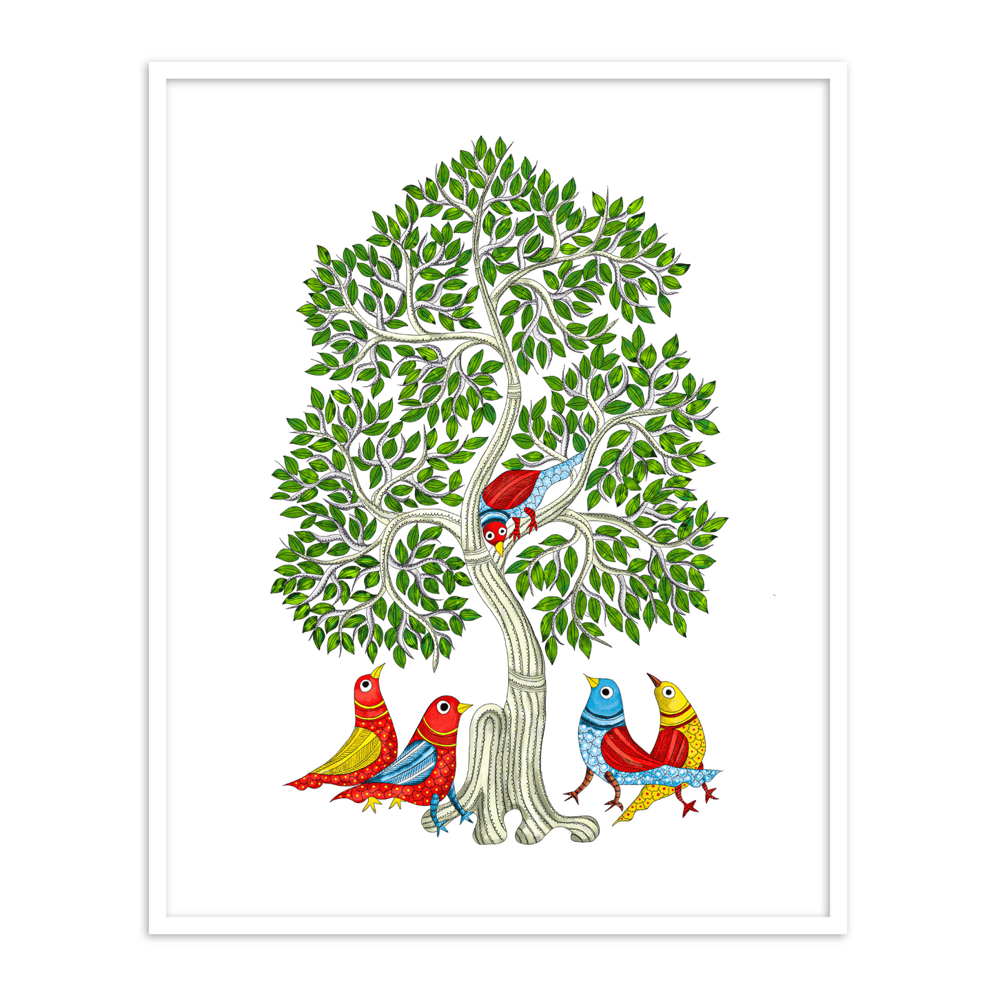 Tree of life Gond Art Painting | Arts of India || Vastu Artworks