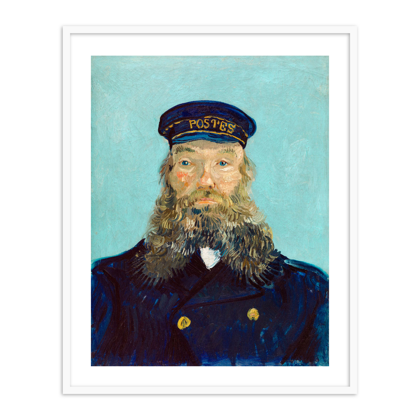 Portrait of Postman Roulin by Vincent Van Gogh Famous Painting Wall Art