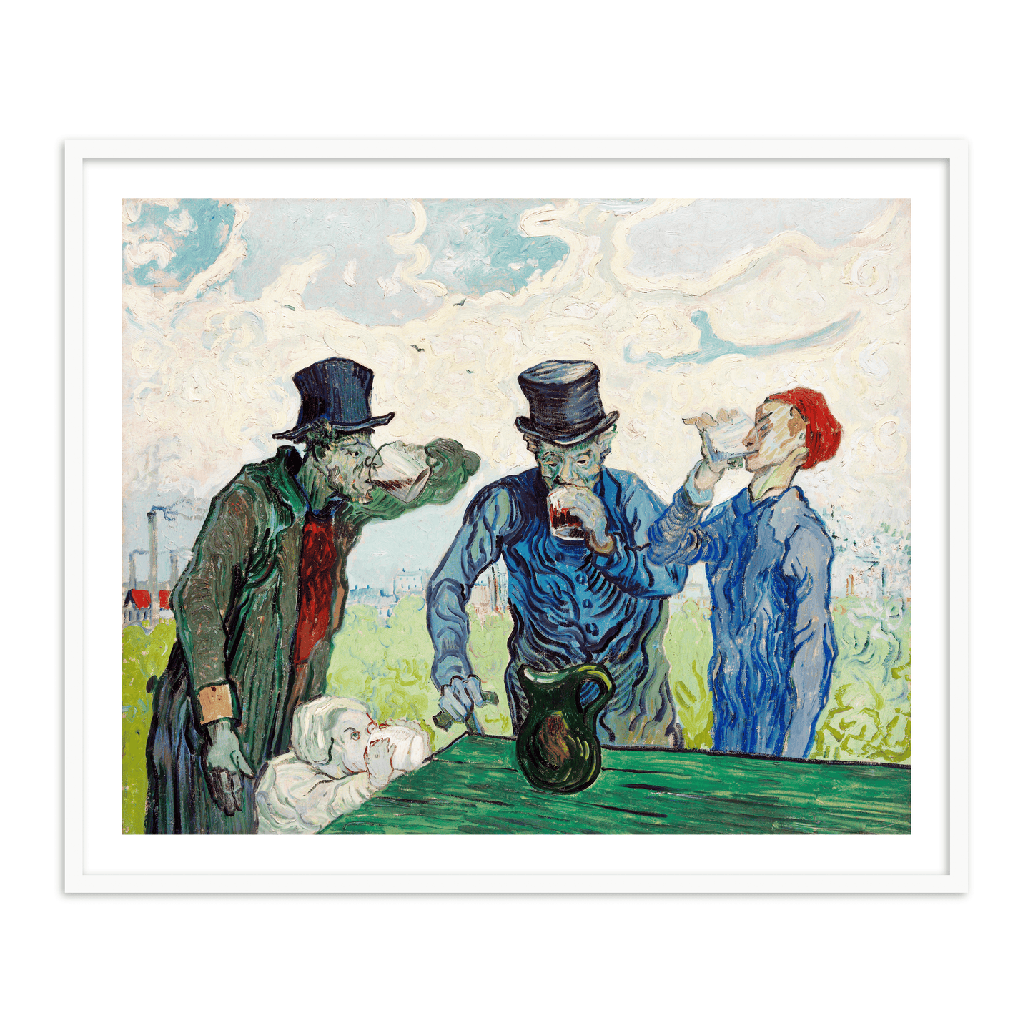 The Drinkers by Vincent Van Gogh Famous Painting Wall Art