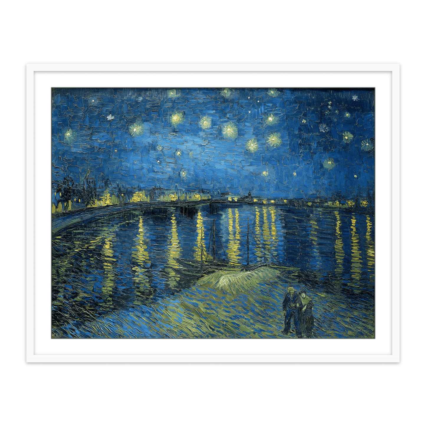 Starry Night Over the Rhone by Vincent Van Gogh Famous Painting Wall Art