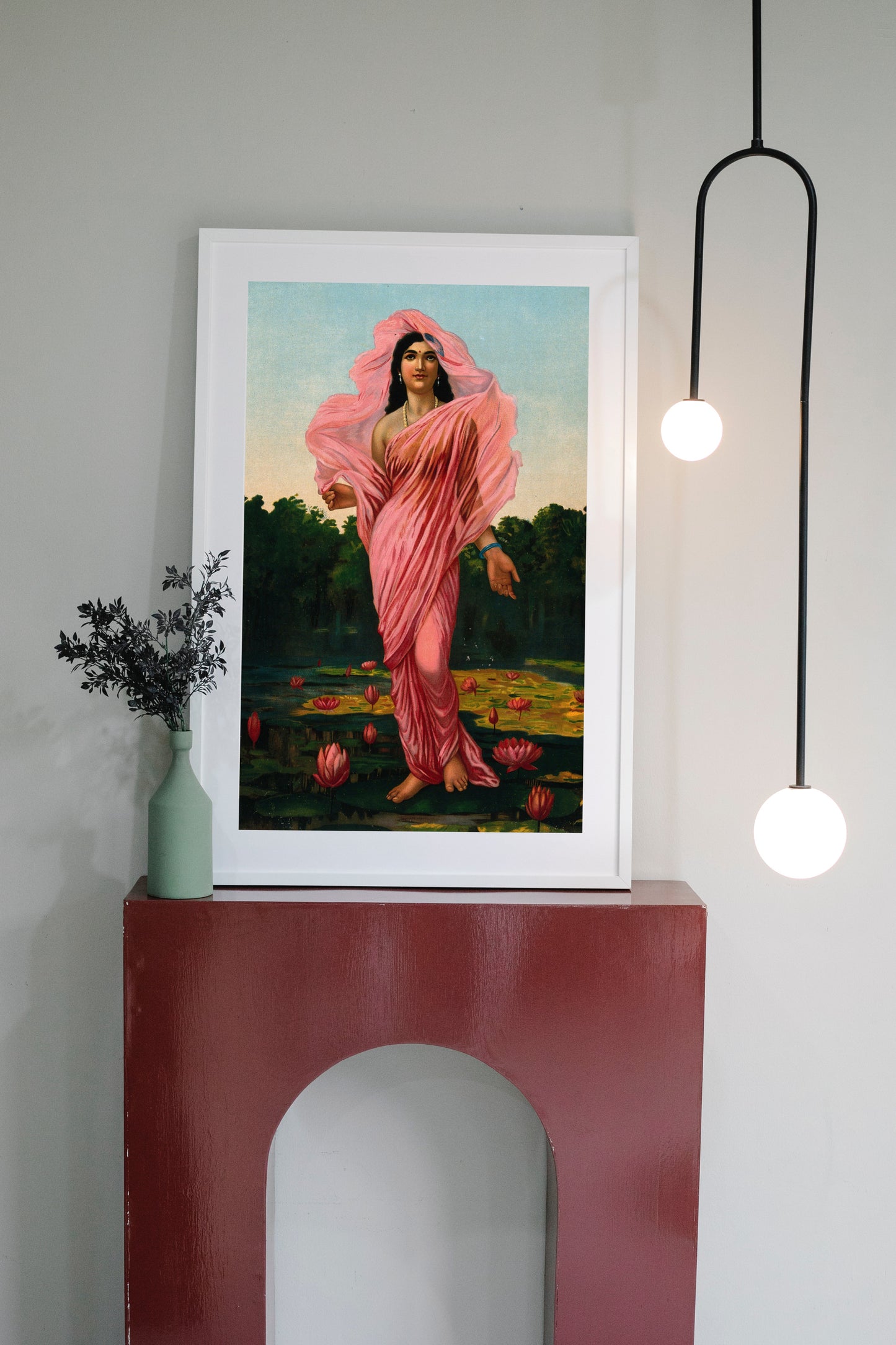 Padmini, the Lotus lady by Raja Ravi Varma Wall Art Print for Home DecorPadmini, the Lotus lady by Raja Ravi Varma Wall Art Print for Home Decor
