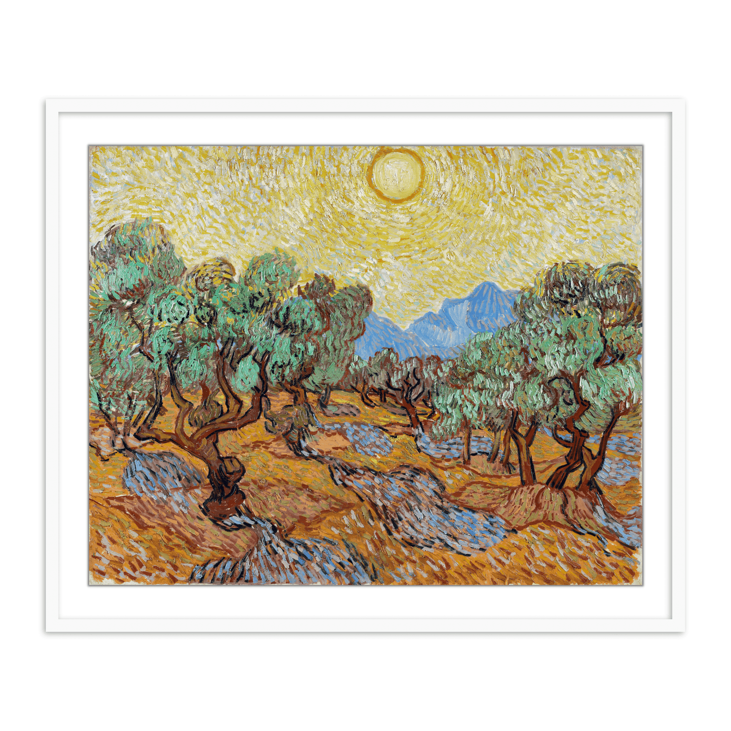 Olive Trees by Vincent Van Gogh Famous Painting Wall Art