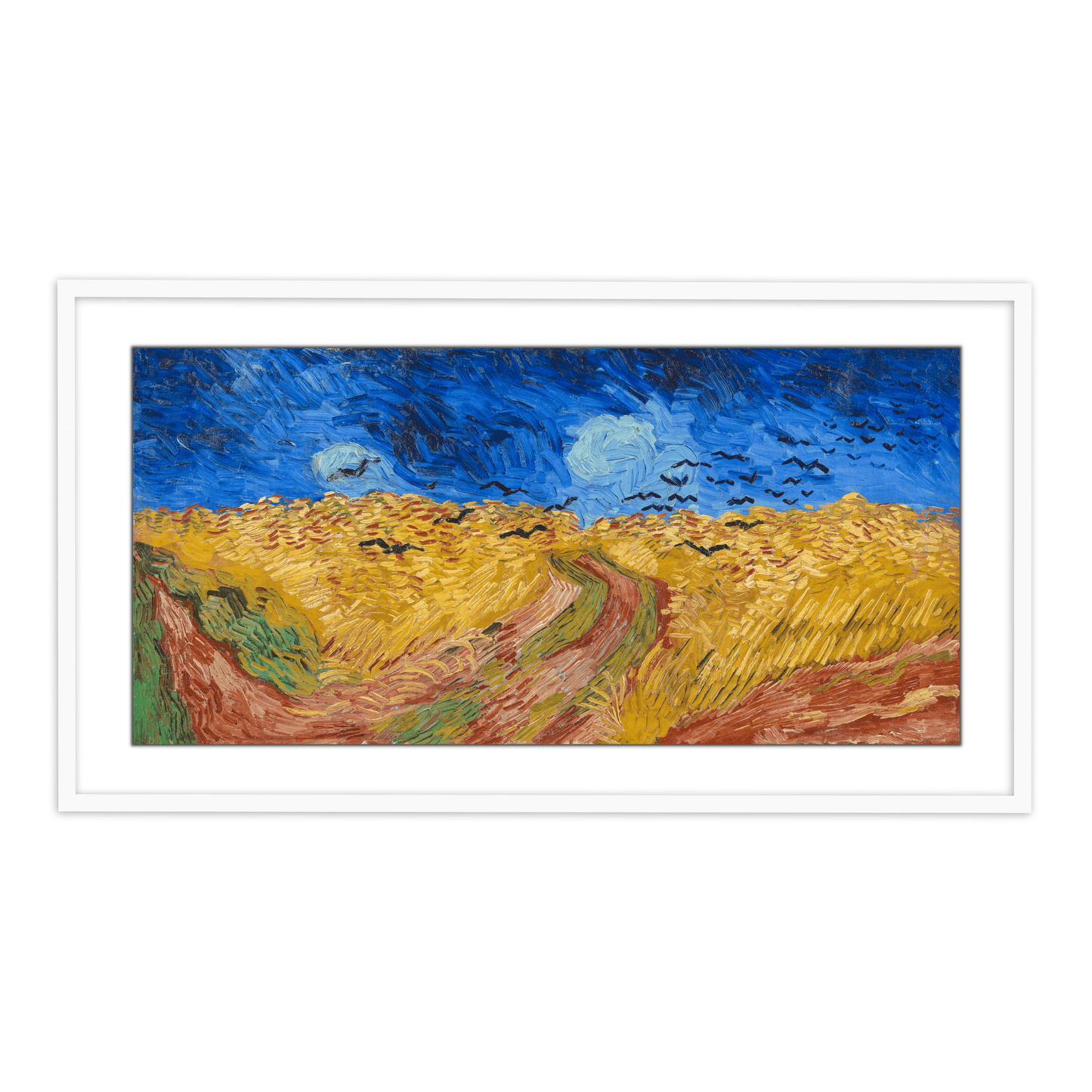 Wheatfield with Crows by Vincent Van Gogh Famous Painting Wall Art