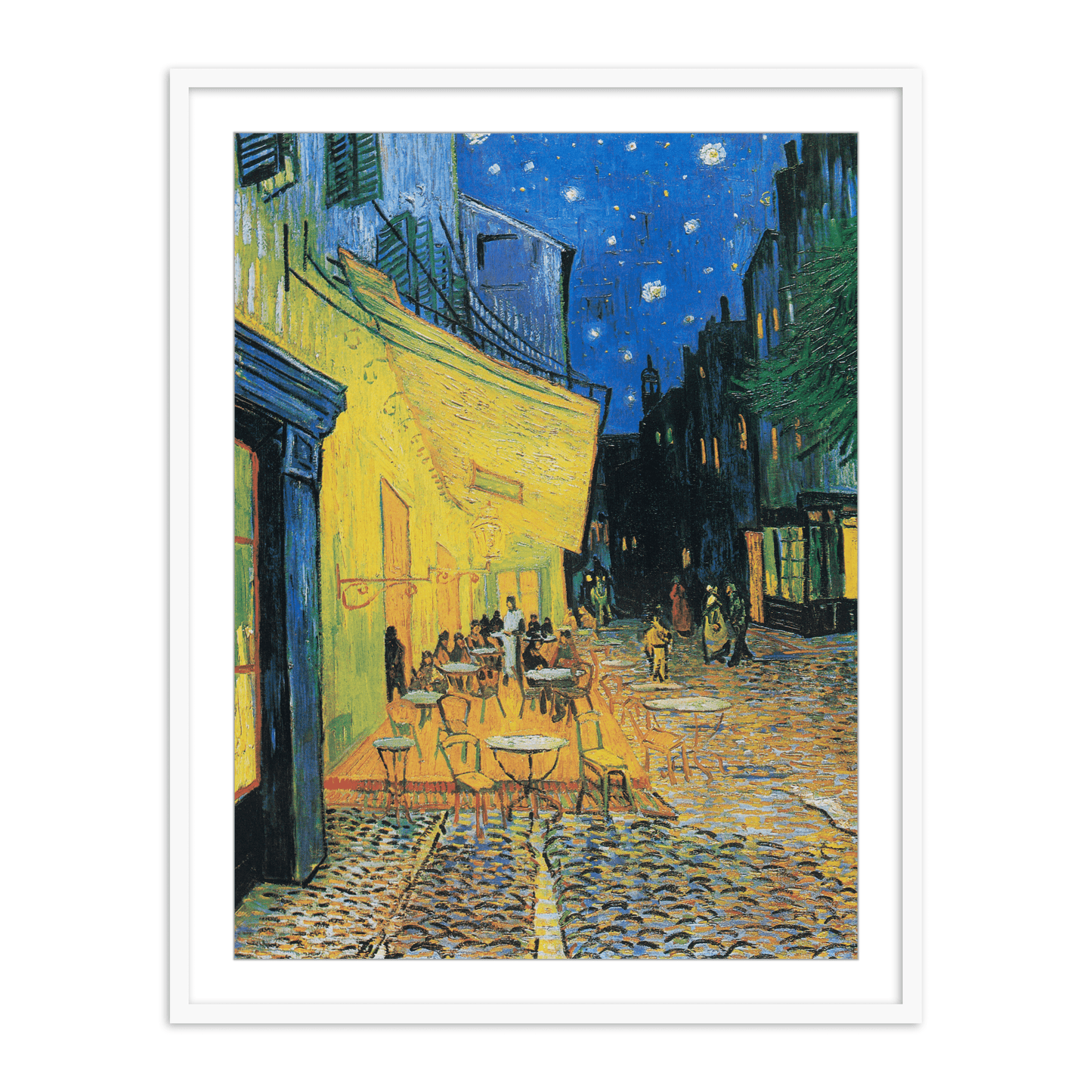 Café Terrace at Night by Vincent Van Gogh Famous Painting Wall Art