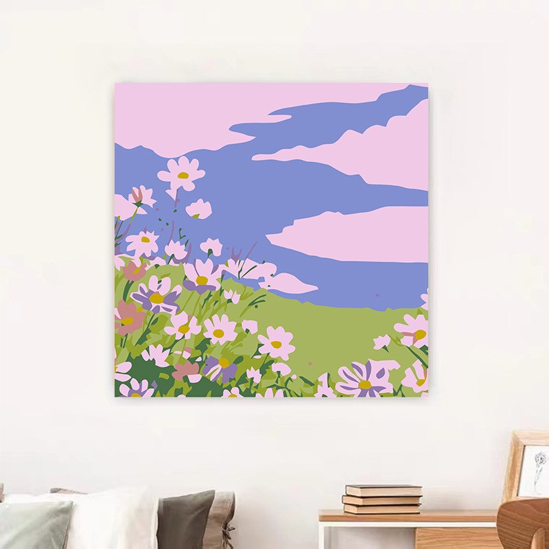 Whispering Blooms  – Paint by Numbers Pocket 8X8 inch (20X20cm)
