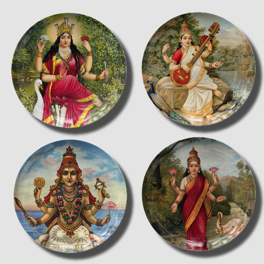 Hindu Deities Wall Decor Plates by The Atrang
