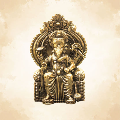 Ganesh Ji brass shihasan idol