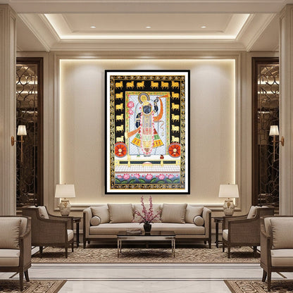 shreenathji pichwai artwork for home decor by The Atrang