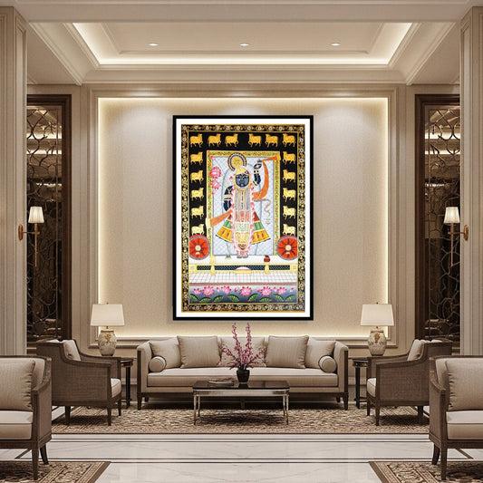 shreenathji pichwai artwork for home decor by The Atrang