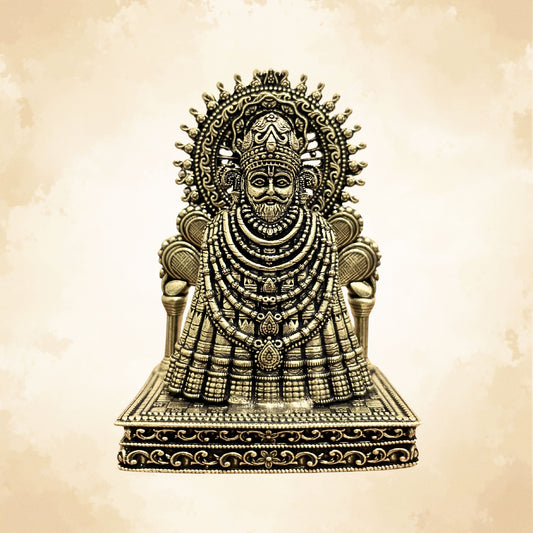 Pure Handcrafted Brass Khatu Shyam Ji Idol Vastu Spiritual for Home Decor