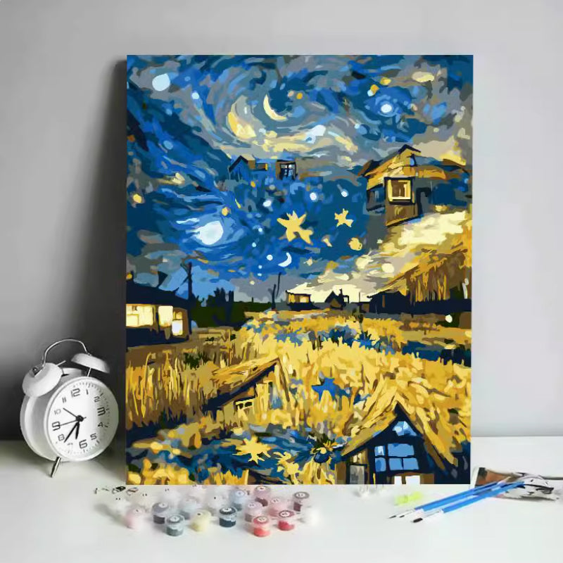 Luminous Nights in the Heart of India  – Paint by Numbers Kit 16X12 inch (30X40cm)