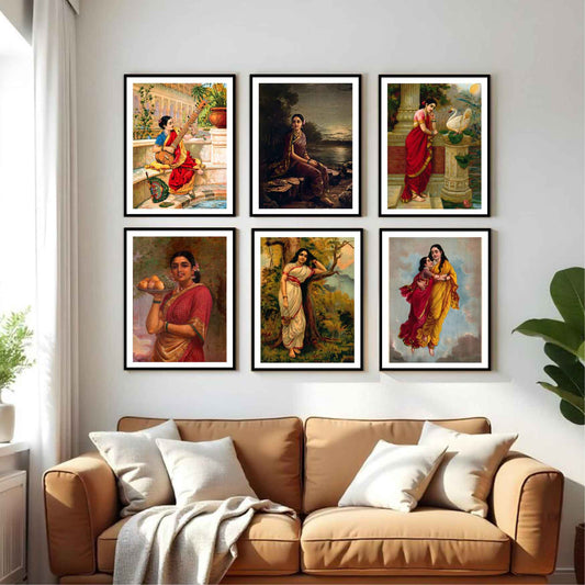 Raja Ravi Varma Masterpiece | Timeless Tales of Indian Womanhood (Set of 6)