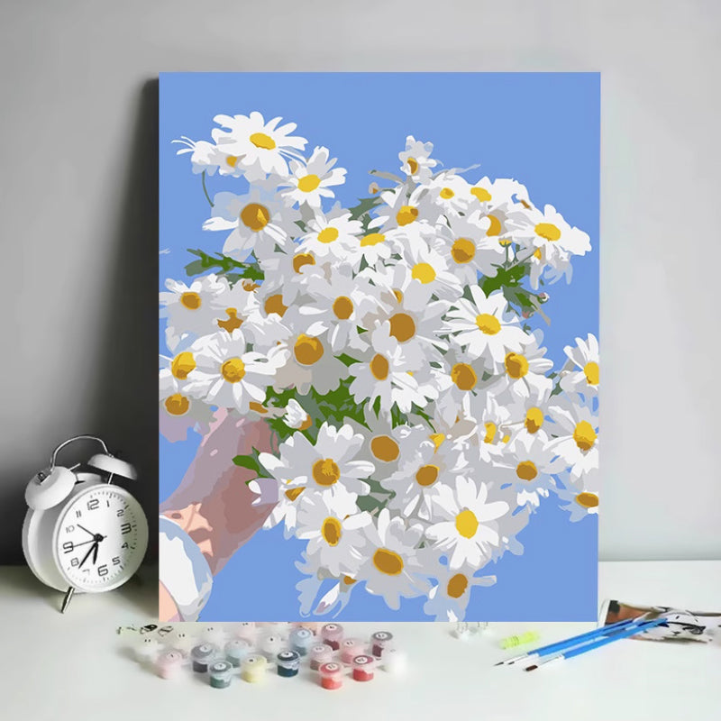 Morning Aarti Blooms – Paint by Numbers Kit 16X12 inch (30X40cm)