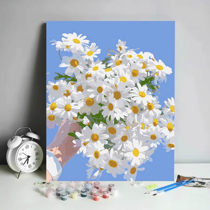 Morning Aarti Blooms – Paint by Numbers Kit 16X12 inch (30X40cm)