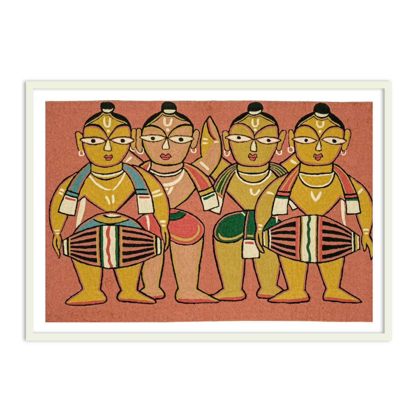 Untitled (Musician) Wall Art Painting Print by Jamini Roy for Home Decor