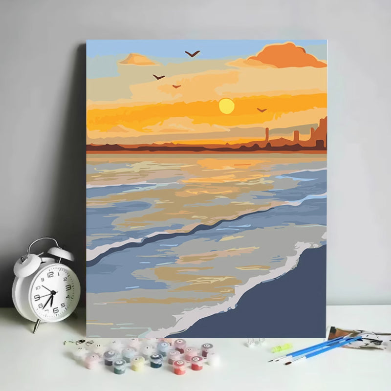 Sundown By The Bay Paint by Numbers Kit 16X12 inch (30X40cm)