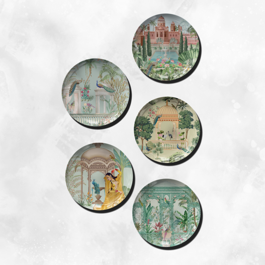 Indian Royal Garden Heritage Wall Decor Plates | The Atrang