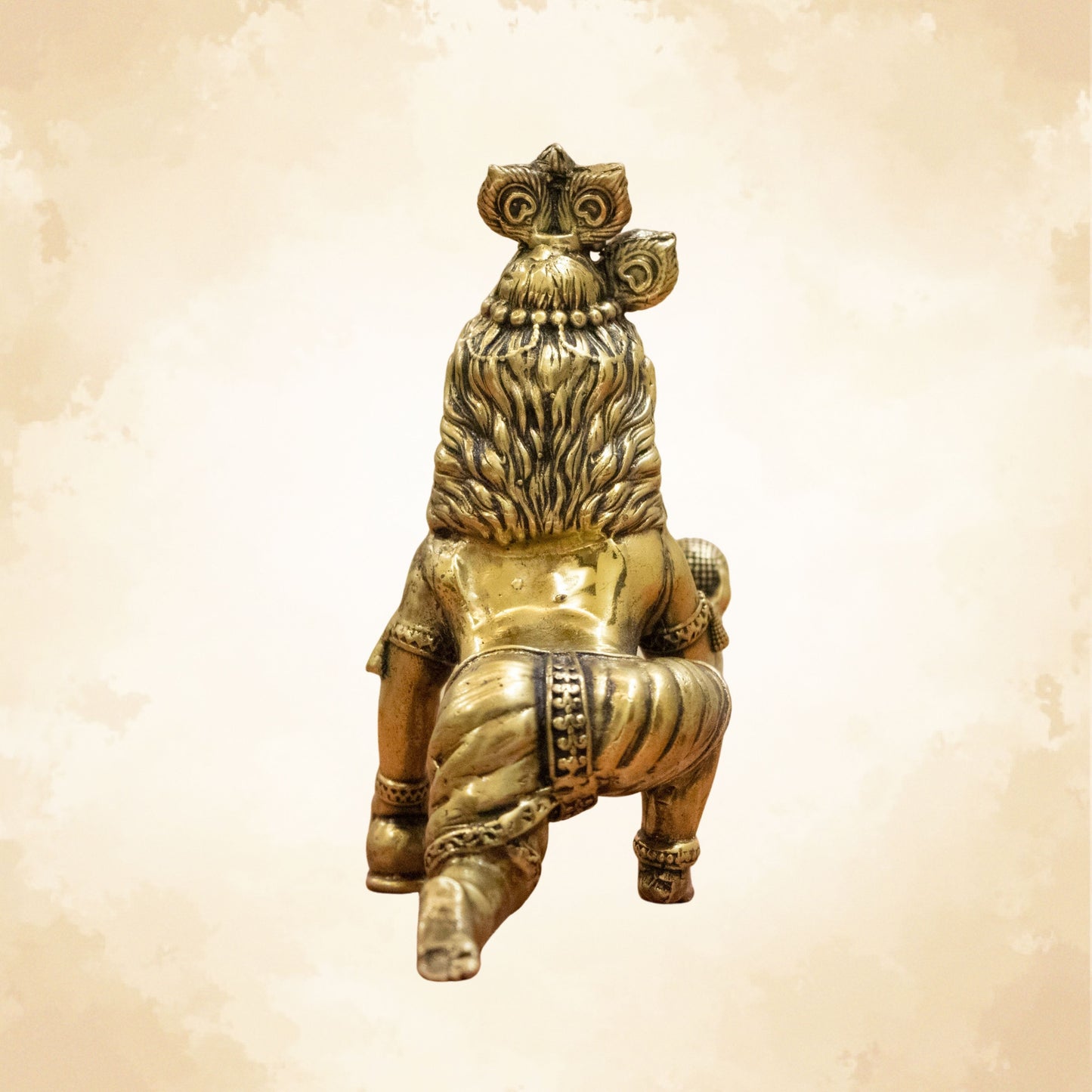 Handcrafted Brass Bal Gopal Idol | Lord Krishna Statue for Prosperity & Positivity -5 inch