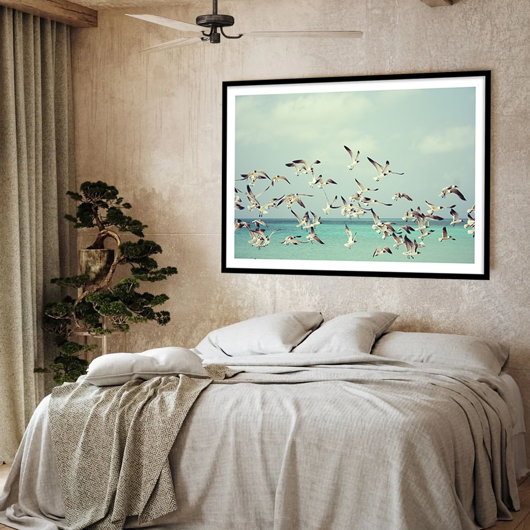Birds Over Water Vastu Painting for Wall Decor