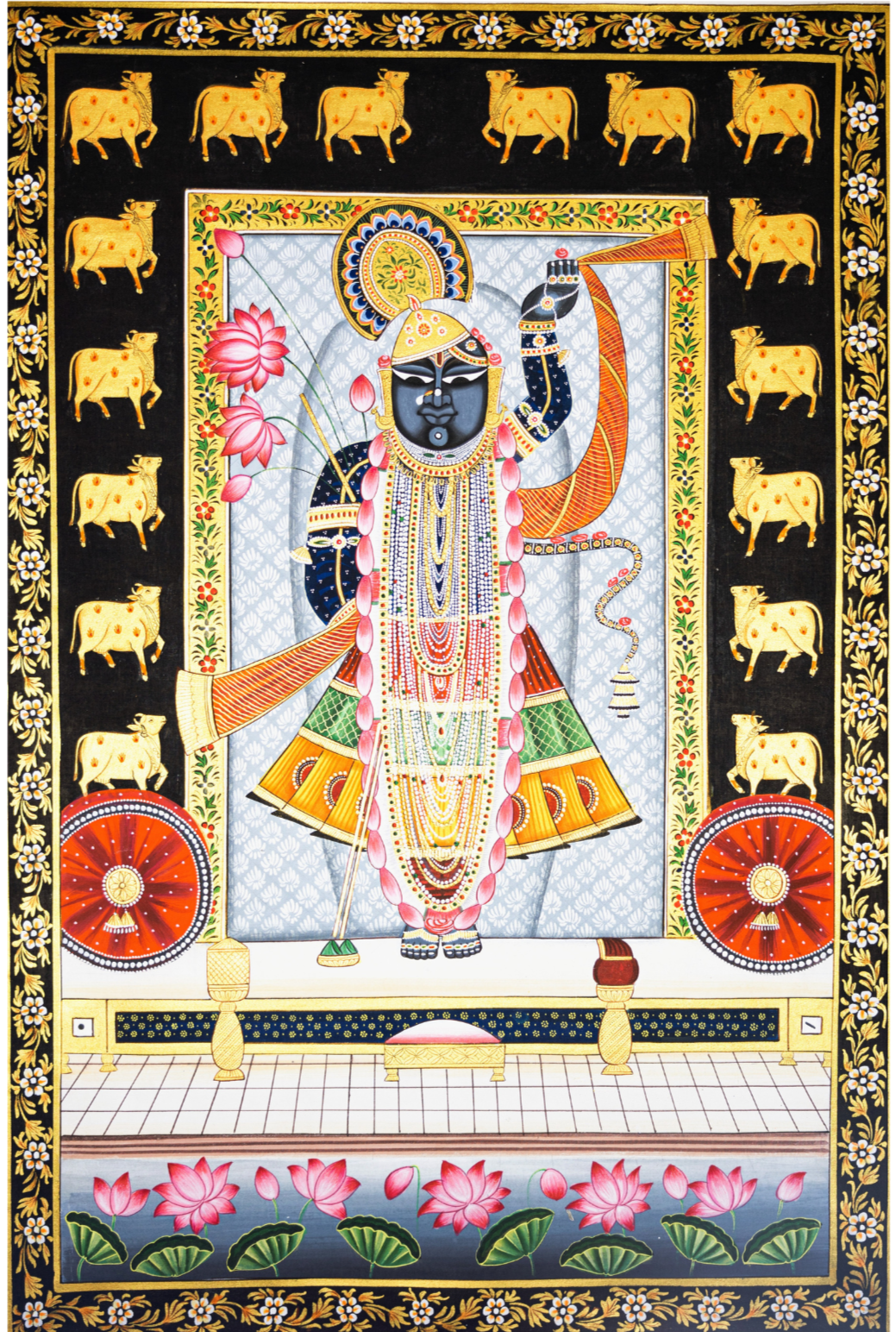 Shrinathji Pichwai Painting | Shreenathji(Shri krishna) Indian Art for Wall Decor