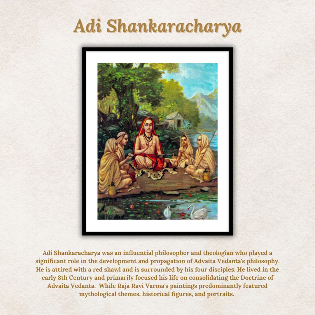 Adi Shankaracharya by Raja Ravi Varma Wall Art Painting for Home Decor
