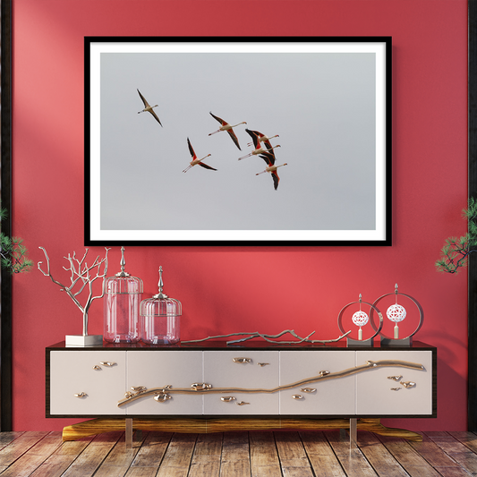 Birds fly in Clouds Vastu Painting for Wall Decor