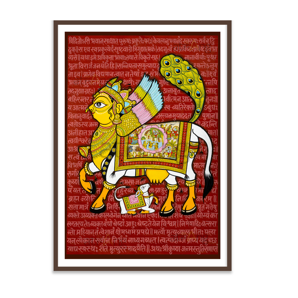 Kamdhenu – Wish-Fulfilling Cow | Vastu Wall Art for Abundance & Prosperity