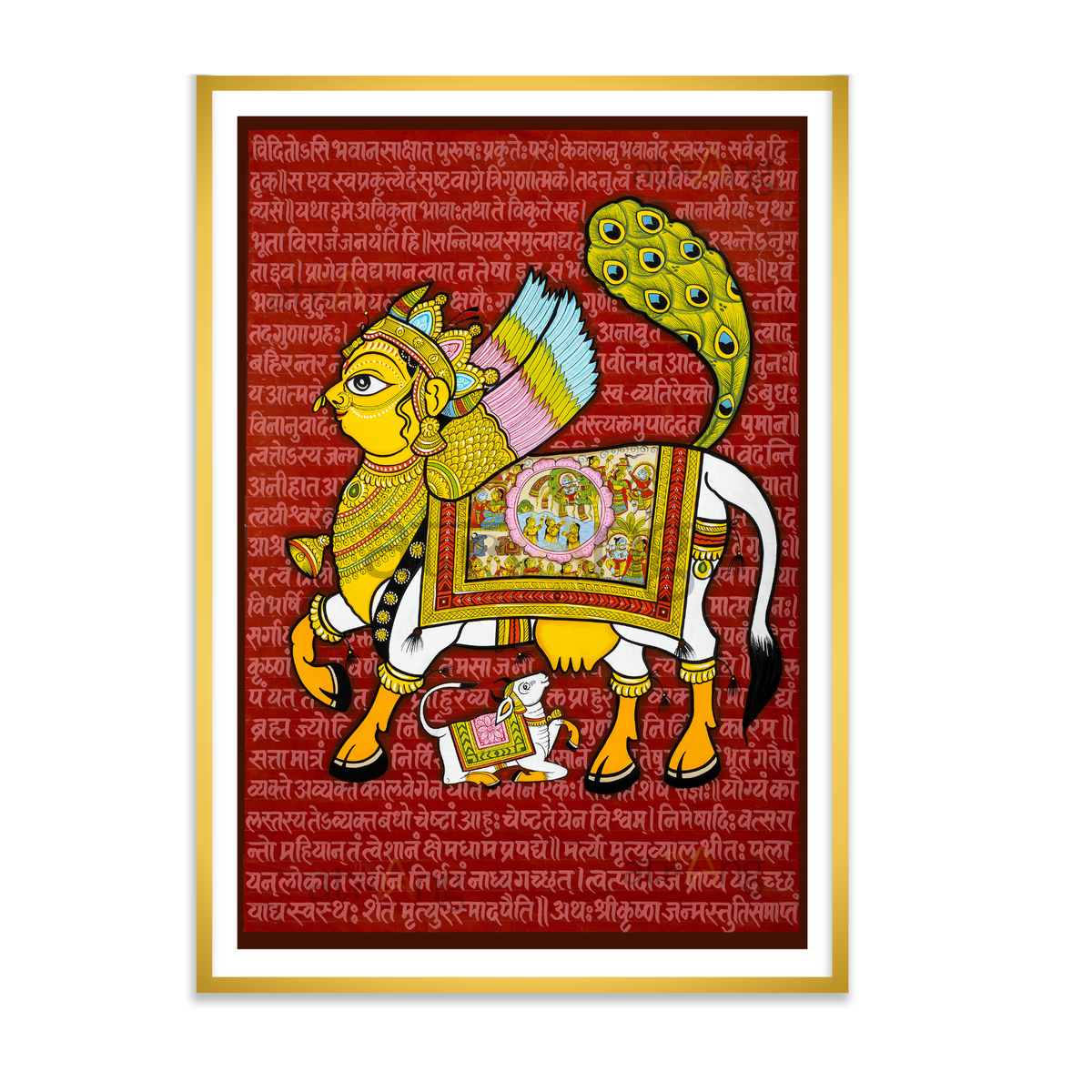 Kamdhenu – Wish-Fulfilling Cow | Vastu Wall Art for Abundance & Prosperity