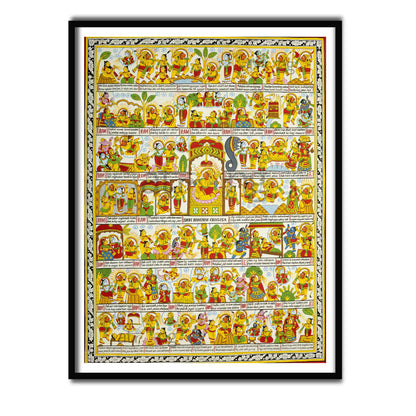 Hanuman Chalisa Sacred Devotion Wall Art in English