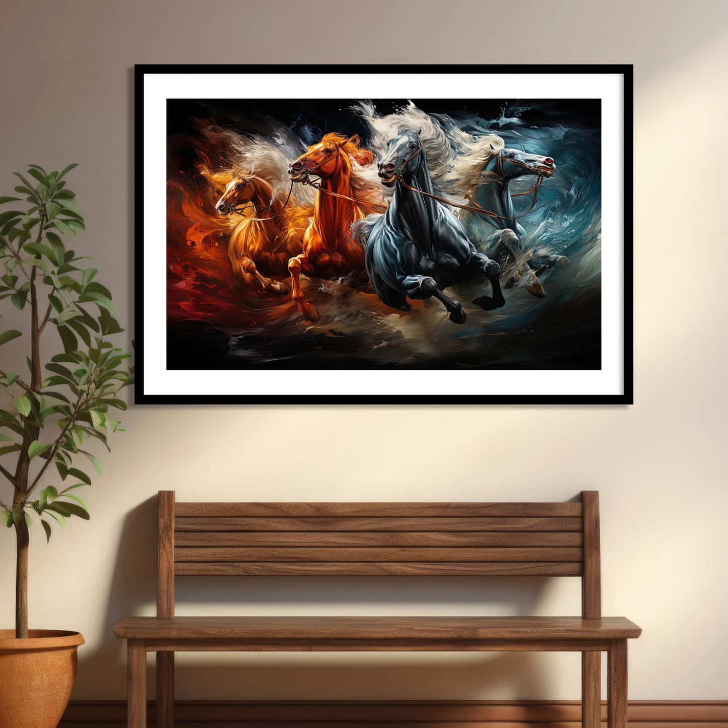 7 Powerful Horses Vastu Painting for Home Wall Decor