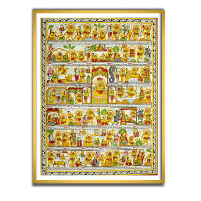 Hanuman Chalisa Sacred Devotion Wall Art in English