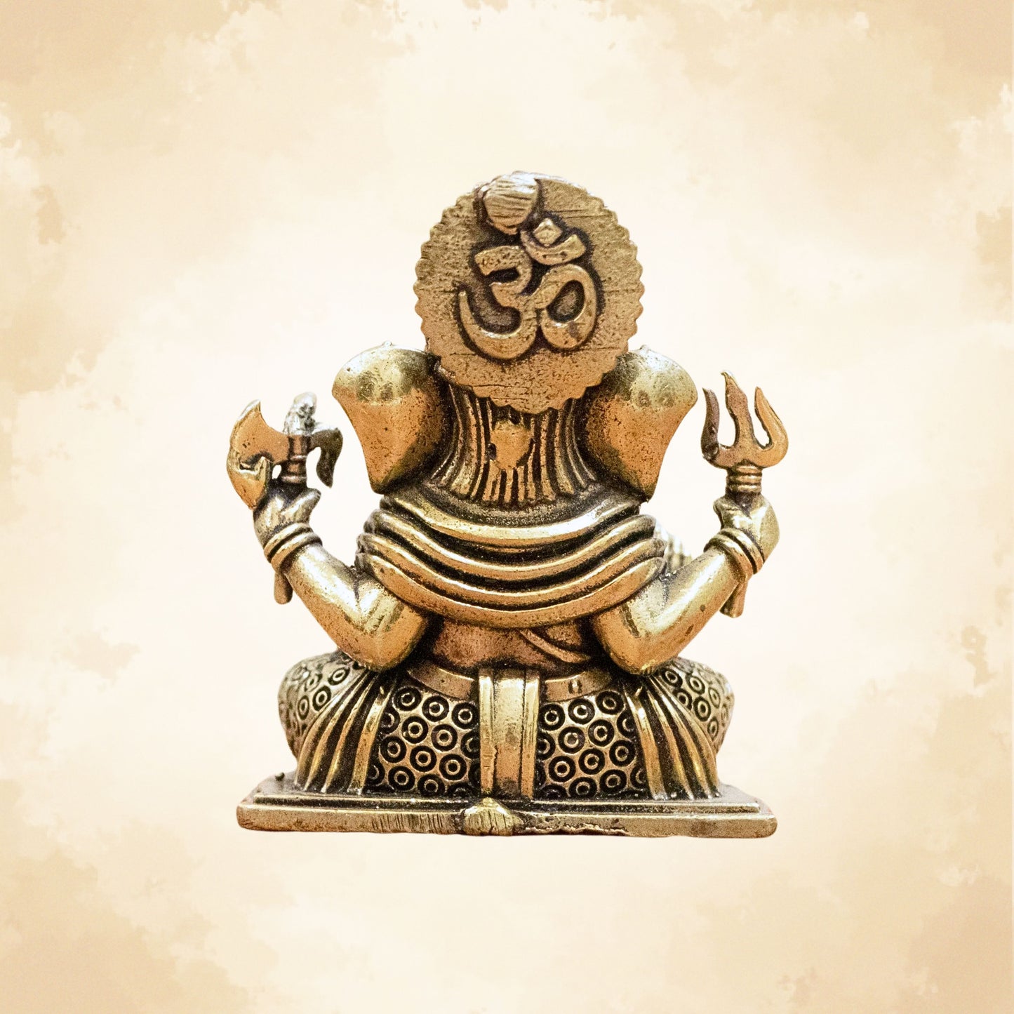 Lord Ganesha Brass Idol (Left Trunk) – Symbol of Wisdom, Prosperity & New Beginnings - 2.5 Inch