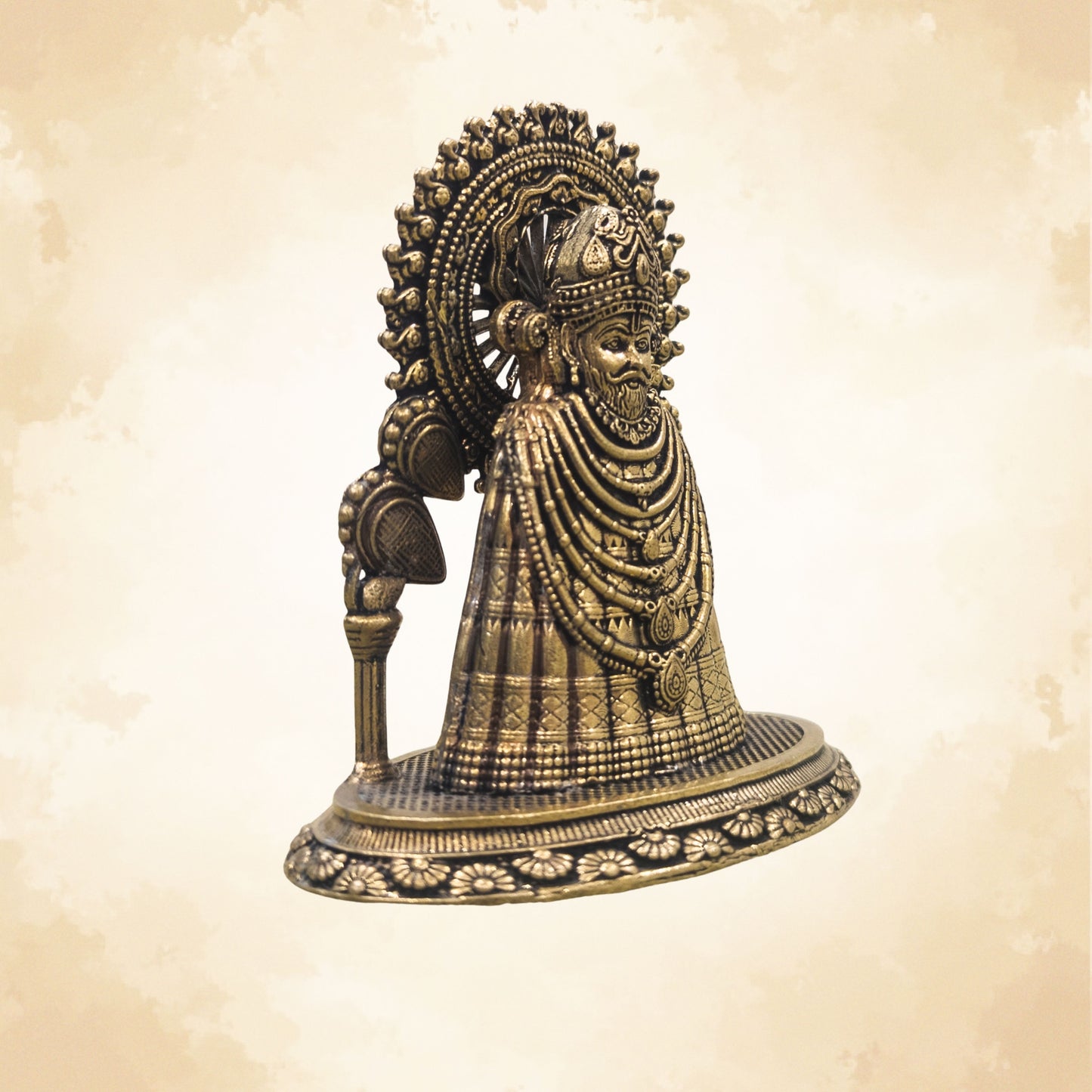 Handcrafted Brass Khatu Shyam Ji Idol Vastu Spiritual for Home Decor