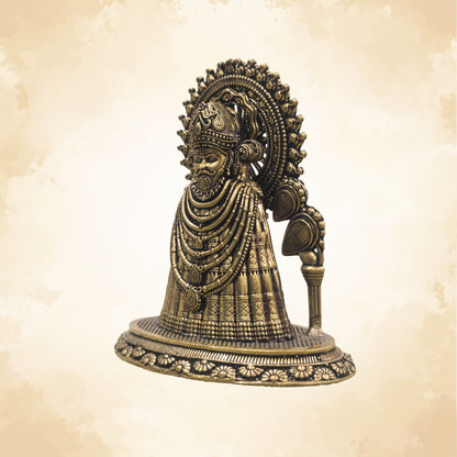 Handcrafted Brass Khatu Shyam Ji Idol Vastu Spiritual for Home Decor