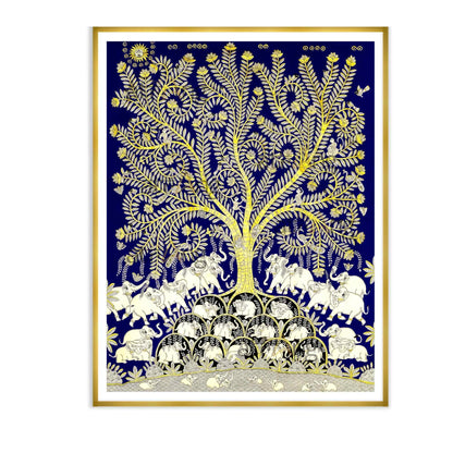 tree of life wall decor in gold frame by the atrang
