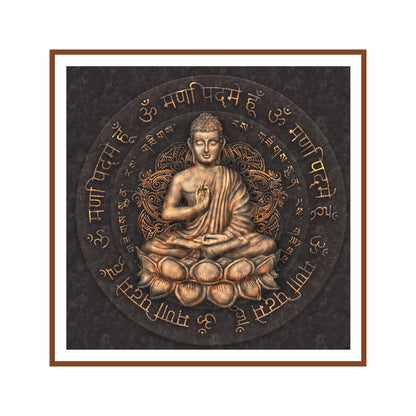 Mantra Buddha Wall Art for Vastu Frame Home Decor