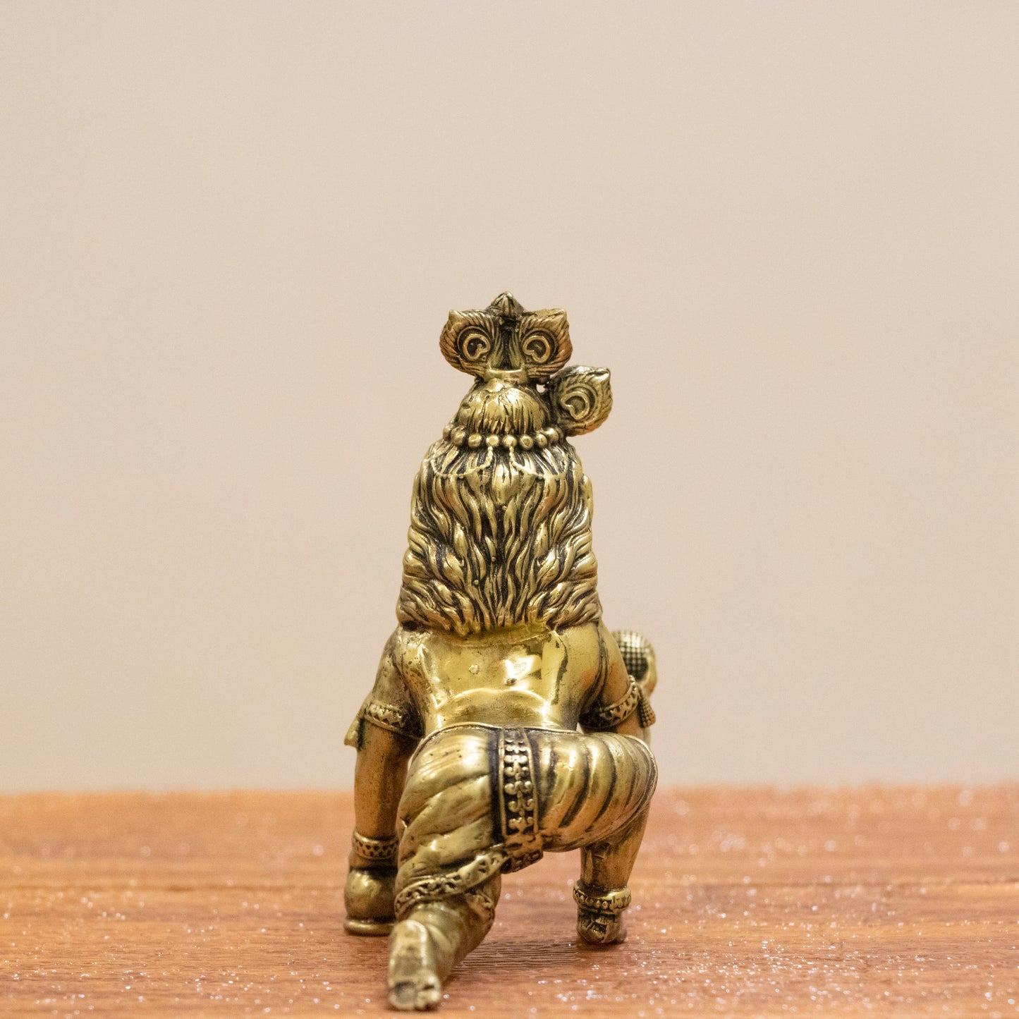 Handcrafted Brass Bal Gopal Idol | Lord Krishna Statue for Prosperity & Positivity - 3 Inch